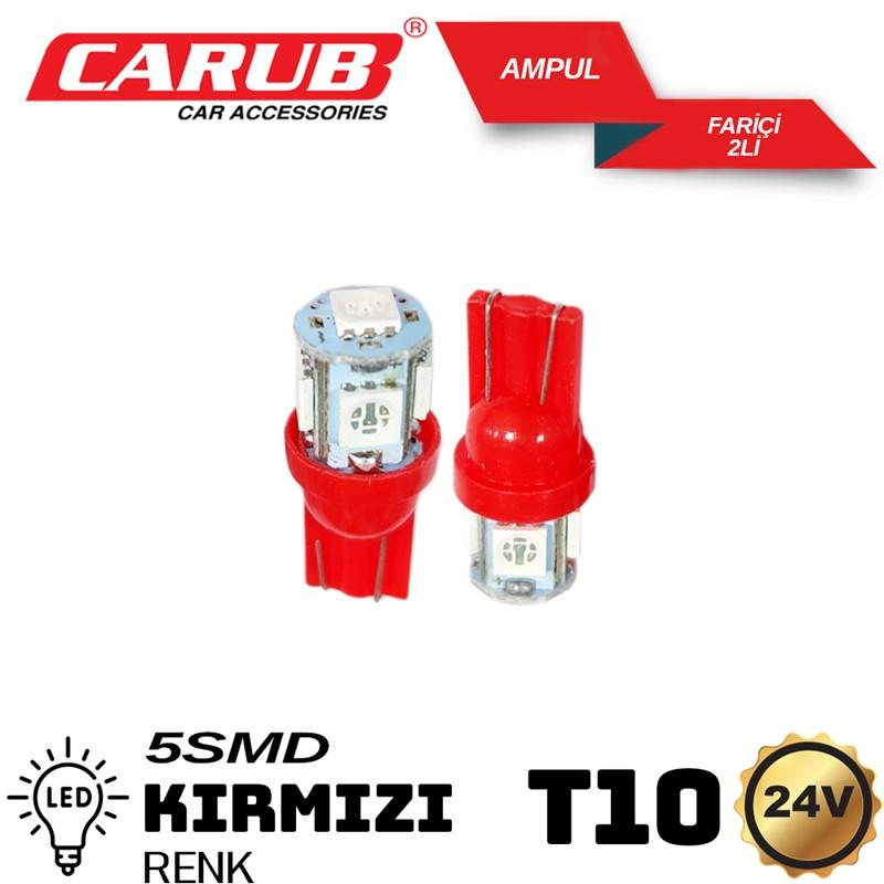 CARUB 24V T-10 DİPSİZ KIRMIZI
