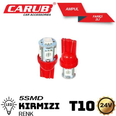 CARUB 24V T-10 DİPSİZ KIRMIZI