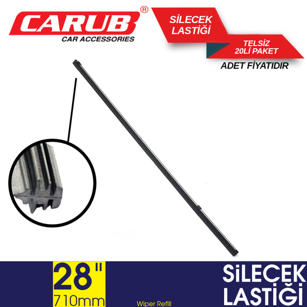 CARUB 71CM SİLGİ LASTİĞİ TELSİZ