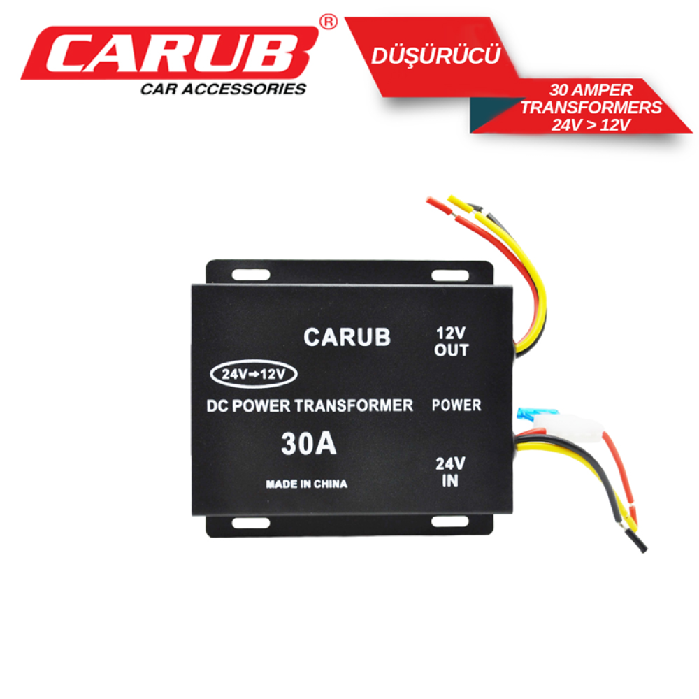 CARUB DÜŞÜRÜCÜ 24V DAN 12V TA TRANSFORMERS 30 AMP