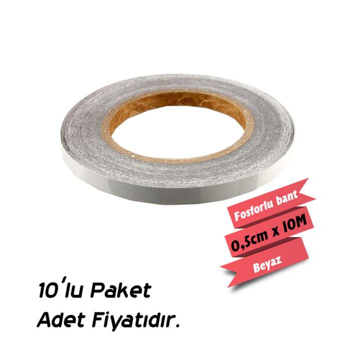 CARUB FOSFORLU BANT BEYAZ 0,5 CM X 10 MT