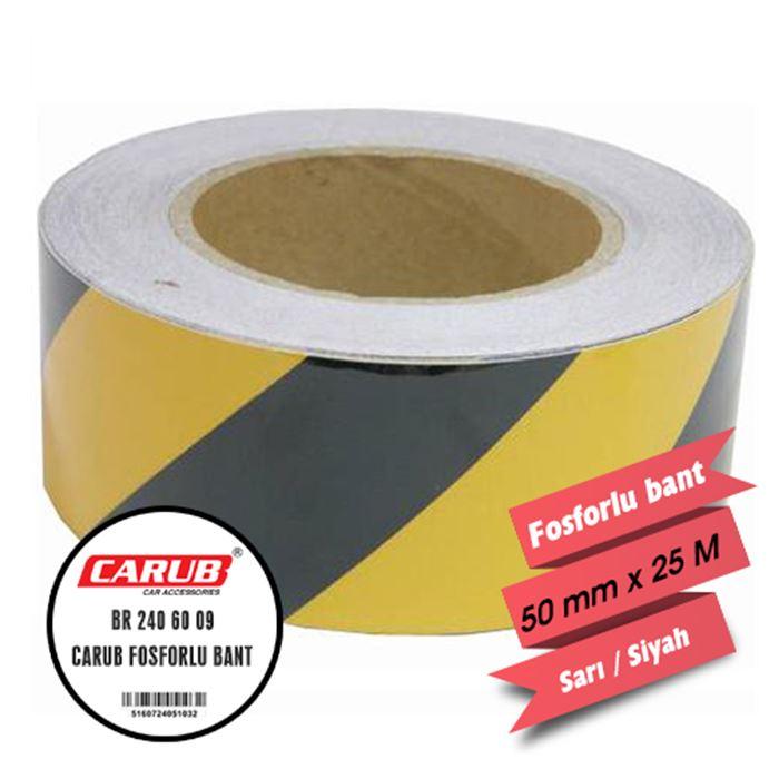 CARUB FOSFORLU BANT ÇAPRAZ SARI SİYAJ 5CM X 25 MT