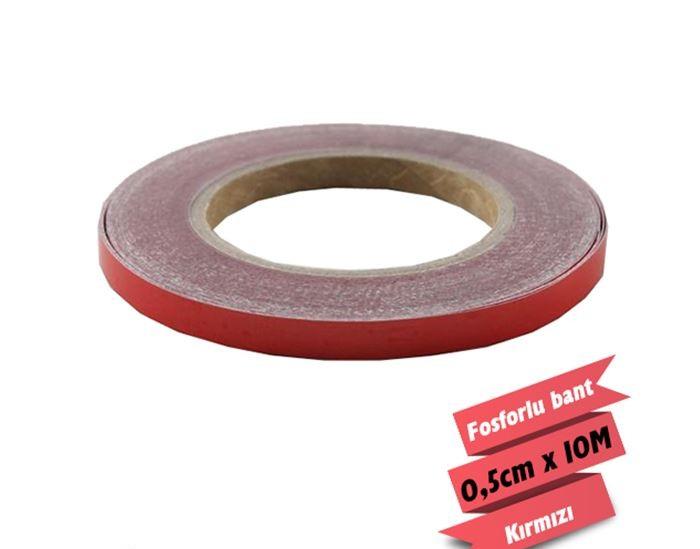 CARUB FOSFORLU BANT KIRMIZI 0,5 CM X 10 MT