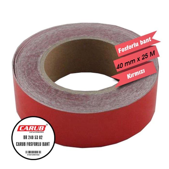 CARUB FOSFORLU BANT KIRMIZI 4 CM X 25 MT