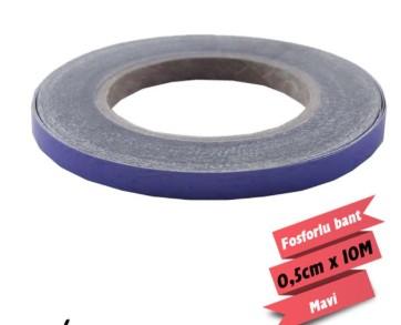 CARUB FOSFORLU BANT MAVİ 0,5 CM X 10 MT