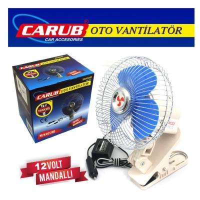CARUB VANTİLATÖR 12V 10 İNCH MANDALLI