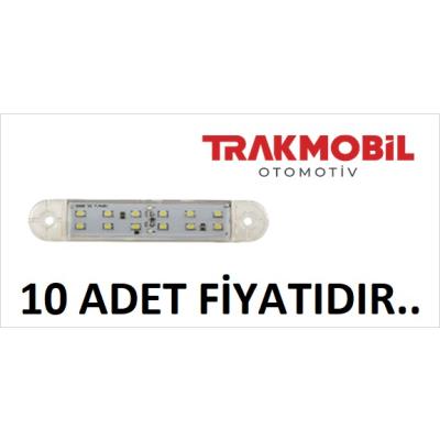 ÇİFT SIRA PARMAK LAMBA 12 LEDLİ (10 ADET) Beyaz