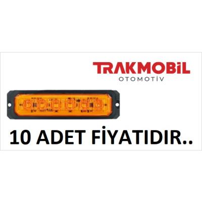 DEKOR LAMBA 6 LEDLİ MERCEKLİ (10 ADET) Sarı