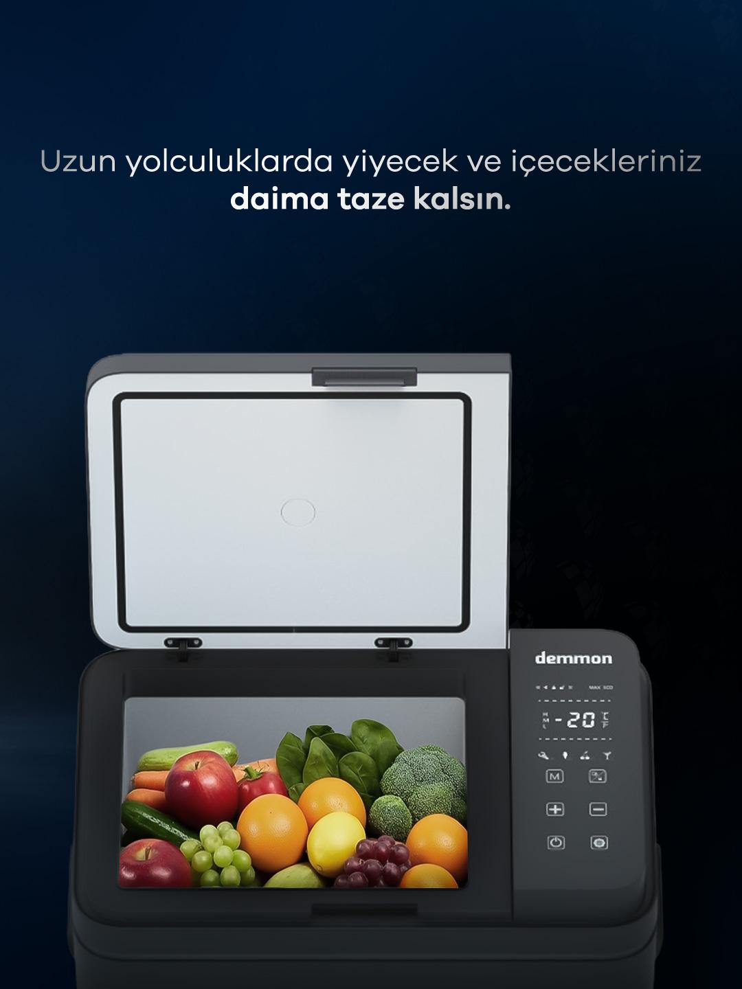 DEMMON ARAÇ İÇİ BUZDOLABI 25 LT 12/24/ 220 ADAPTÖRLÜ