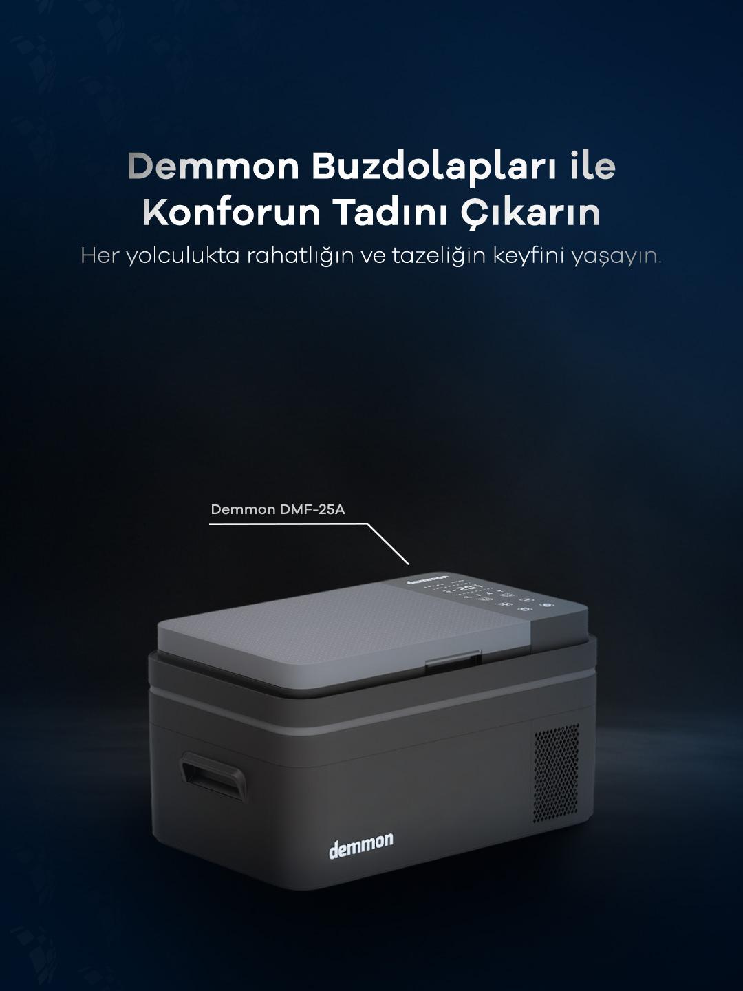DEMMON ARAÇ İÇİ BUZDOLABI 25 LT 12/24/ 220 ADAPTÖRLÜ