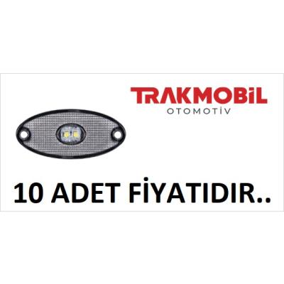 DORSE İŞARET LAMBA 2 LEDLİ  (10 ADET) Beyaz