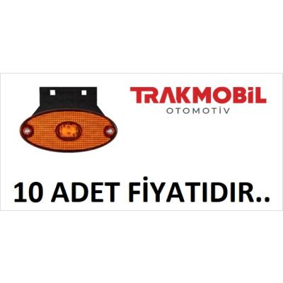 DORSE İŞARET LAMBA 2 LEDLİ BRAKETLİ (10 ADET) Sarı