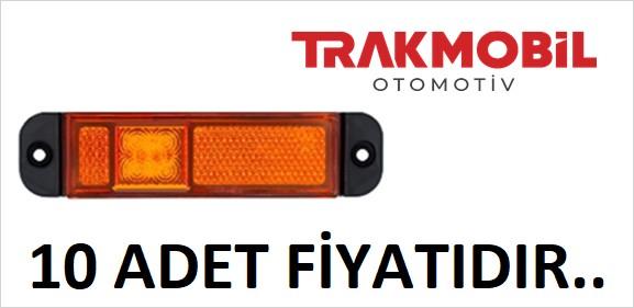 DORSE İŞARET LAMBA 4 LEDLİ (KRONE) (10 ADET) Sarı