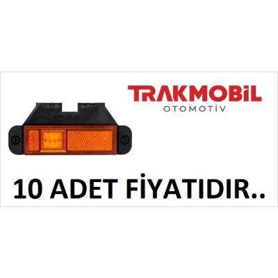 DORSE İŞARET LAMBA 4 LEDLİ BRAKETLİ (KRONE) (10 ADET) Sarı