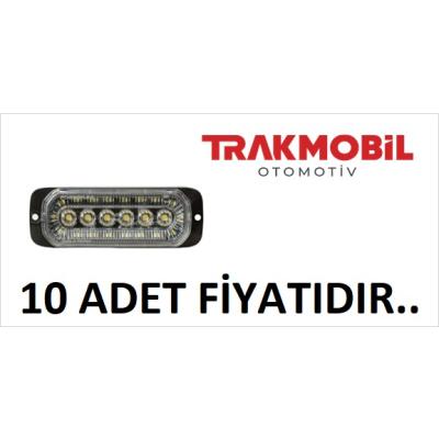 GENİŞ ÇAKAR LAMBA 24 LEDLİ (10 ADET) Beyaz