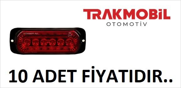 GENİŞ ÇAKAR LAMBA 24 LEDLİ (10 ADET) Kırmızı