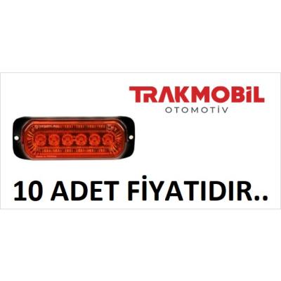 GENİŞ ÇAKAR LAMBA 24 LEDLİ (10 ADET) Sarı