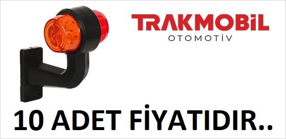 GENİŞ MAKSİ EĞRİ LAMBA LEDLİ 16CM (10 ADET) Sarı - Kırmızı