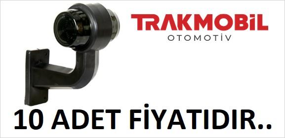 GENİŞ MAKSİ EĞRİ LAMBA LEDLİ 16CM FÜME CAM  (10 ADET) Kırmızı - Beyaz