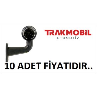 GENİŞ MAKSİ EĞRİ LAMBA LEDLİ 16CM FÜME CAM  (10 ADET) Sarı - Kırmızı