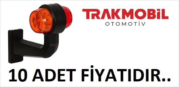 GENİŞ MAKSİ EĞRİ LAMBA LEDLİ UZUN 20CM (10 ADET) Sarı - Kırmızı