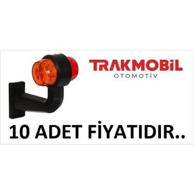 GENİŞ MAKSİ EĞRİ LAMBA LEDLİ UZUN 20CM (10 ADET) Sarı - Kırmızı