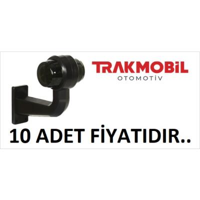 GENİŞ MAKSİ EĞRİ LAMBA LEDLİ UZUN 20CM FÜME CAM (10 ADET) Kırmızı - Beyaz