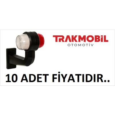 GENİŞ MAKSİ EĞRİ LAMBA NEON UZUN 20CM (10 ADET) Kırmızı - Beyaz