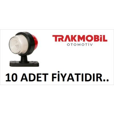 GENİŞ MAKSİ TAKOZ LAMBA DÖNER TABANLI NEON (10 ADET) Kırmızı - Beyaz