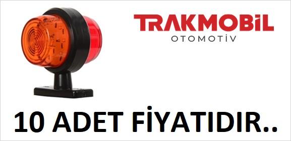 GENİŞ MAKSİ TAKOZ LAMBA LEDLİ (10 ADET) Sarı - Kırmızı