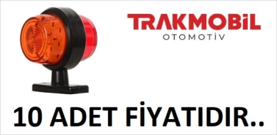 GENİŞ MAKSİ TAKOZ LAMBA LEDLİ (10 ADET) Sarı - Kırmızı