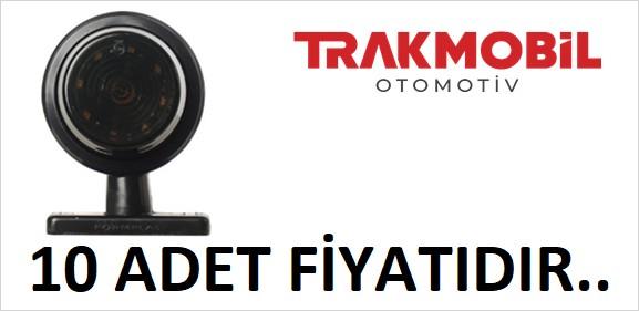 GENİŞ MAKSİ TAKOZ LAMBA LEDLİ FÜME CAM (10 ADET) Sarı - Kırmızı