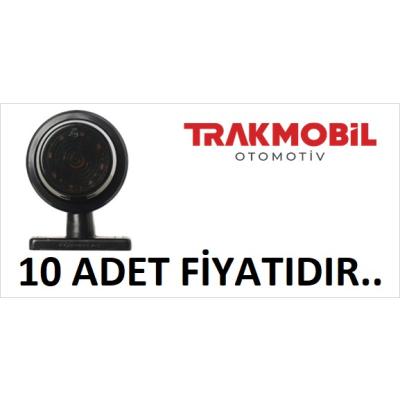 GENİŞ MAKSİ TAKOZ LAMBA LEDLİ FÜME CAM (10 ADET) Sarı - Kırmızı