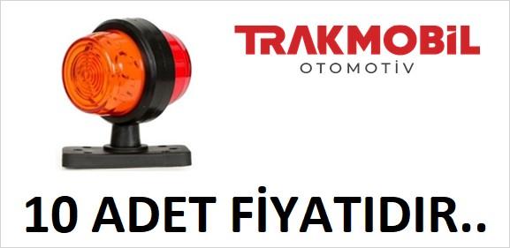 GENİŞ MAKSİ TAKOZ LAMBA LEDLİ DÖNER TABANLI  (10 ADET) Sarı - Kırmızı