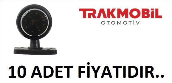 GENİŞ MAKSİ TAKOZ LAMBA LEDLİ DÖNER TABANLI FÜME (10 ADET) Sarı - Kırmızı