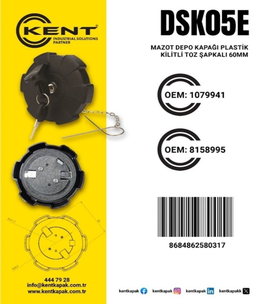 KENT DEPO KAPAĞI 60 LİK KARGO