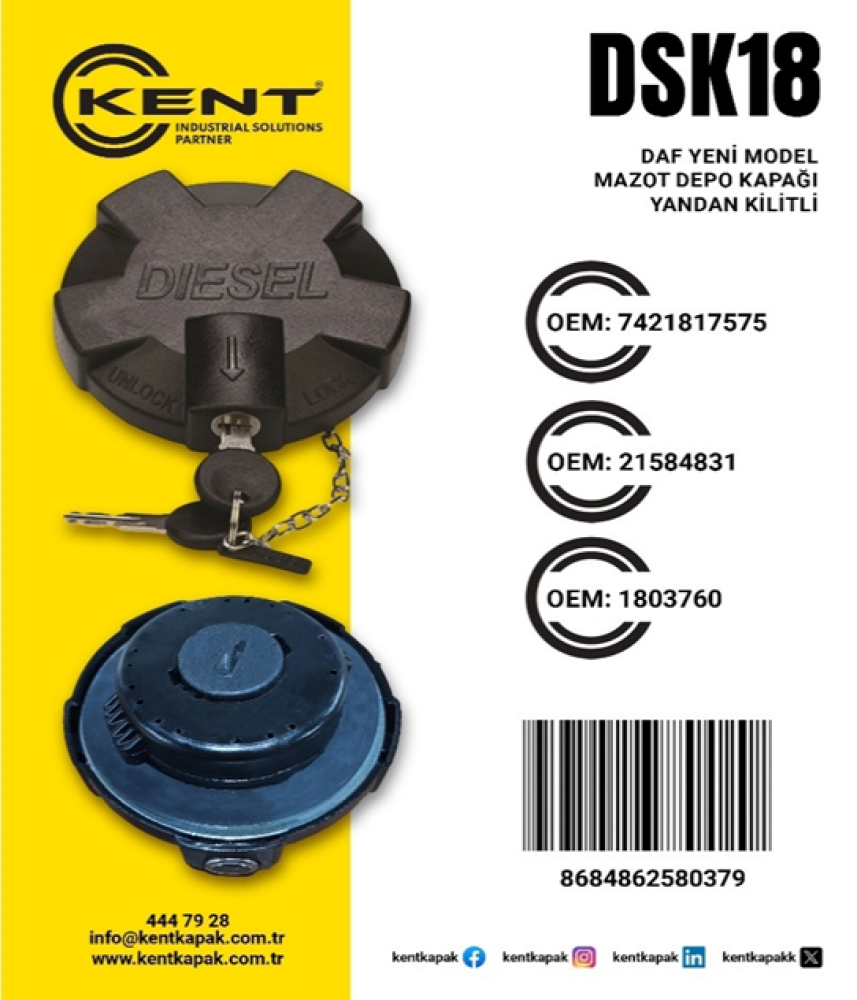 KENT DEPO KAPAĞI DAF YANDAN KİLİTLİ