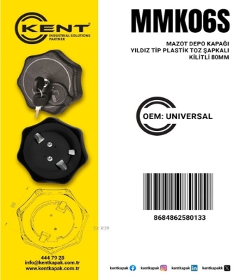 KENT DEPO KAPAĞI DÖKÜM KİLİTLİ YILDIZ TİP SİYAH 80
