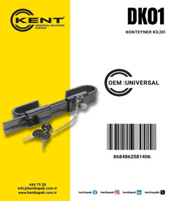KENT DORSE KONTEYNER KİLİDİ SİYAH