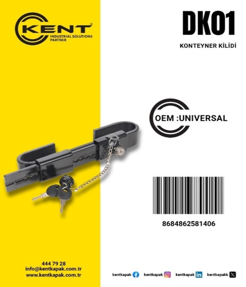 KENT DORSE KONTEYNER KİLİDİ SİYAH