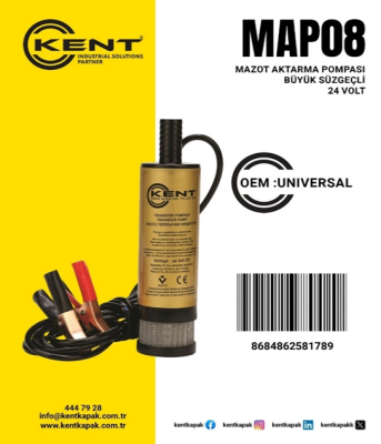 KENT MAZOT AKTARMA POMPASI 24V SÜZGEÇLİ