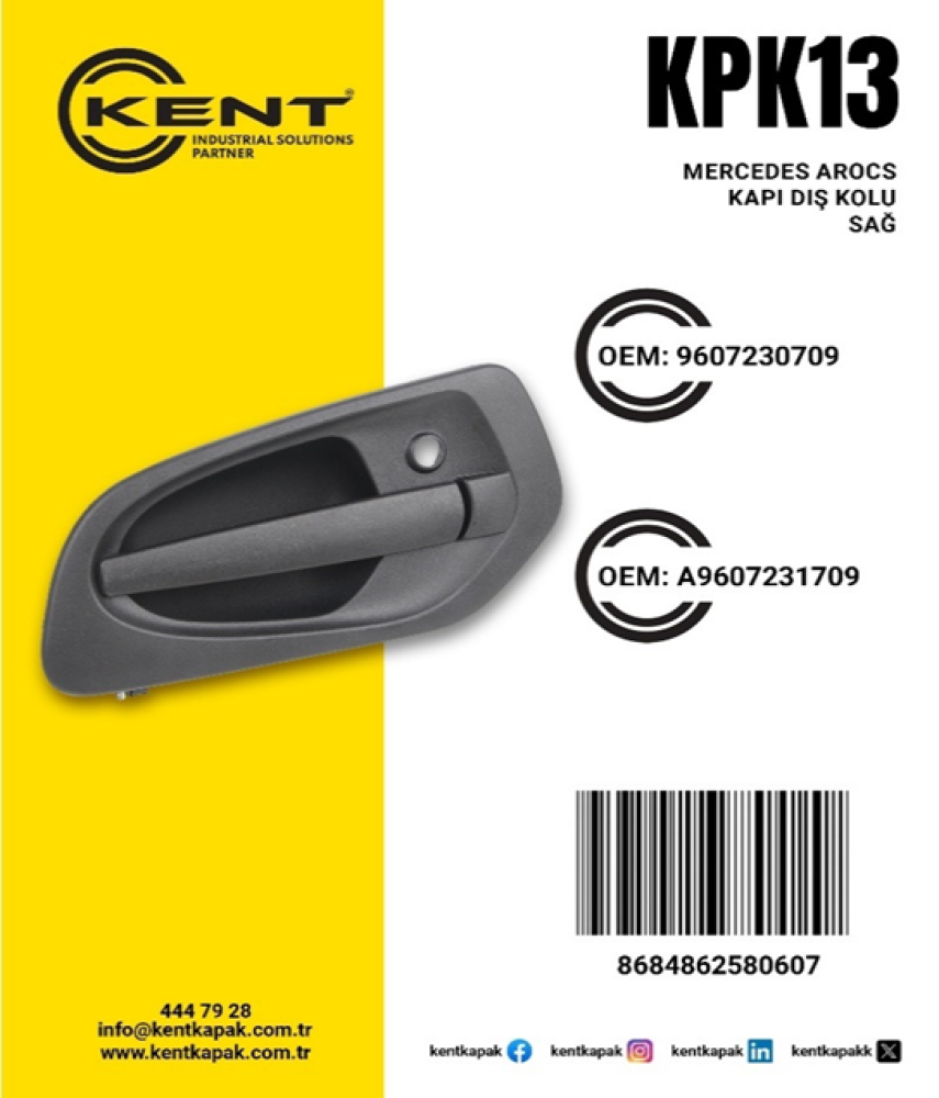 KENT MERCEDES AROCS ACTROS ANAHTARSIZ KAPI KOLU SAĞ