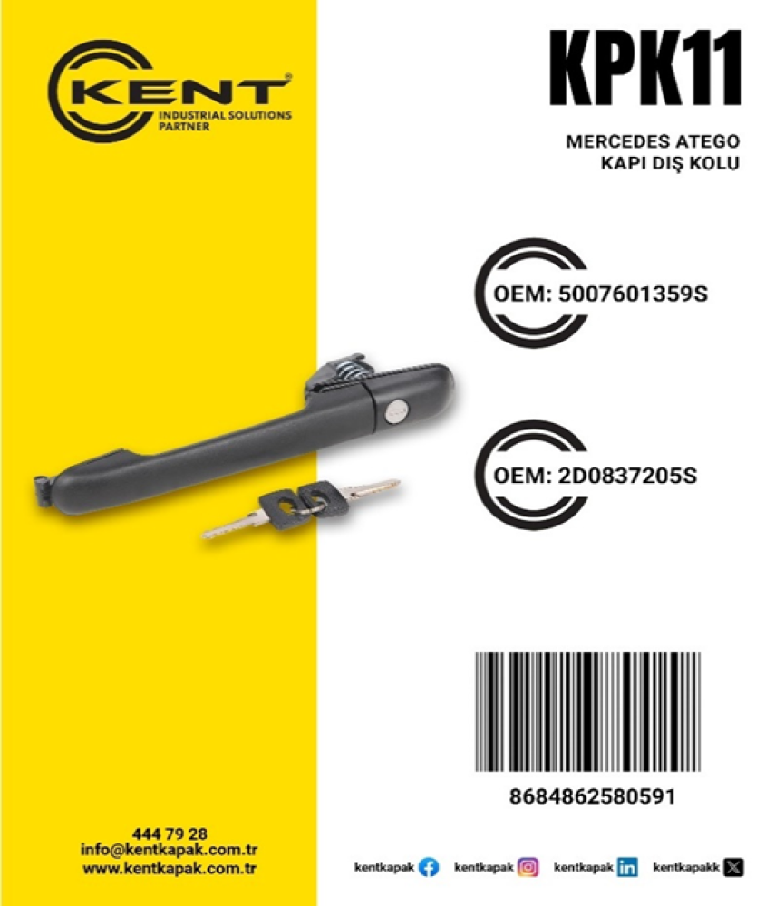 KENT MERCEDES ATEGO KAPI KOLU