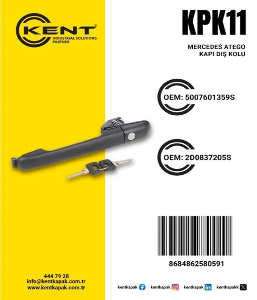 KENT MERCEDES ATEGO KAPI KOLU