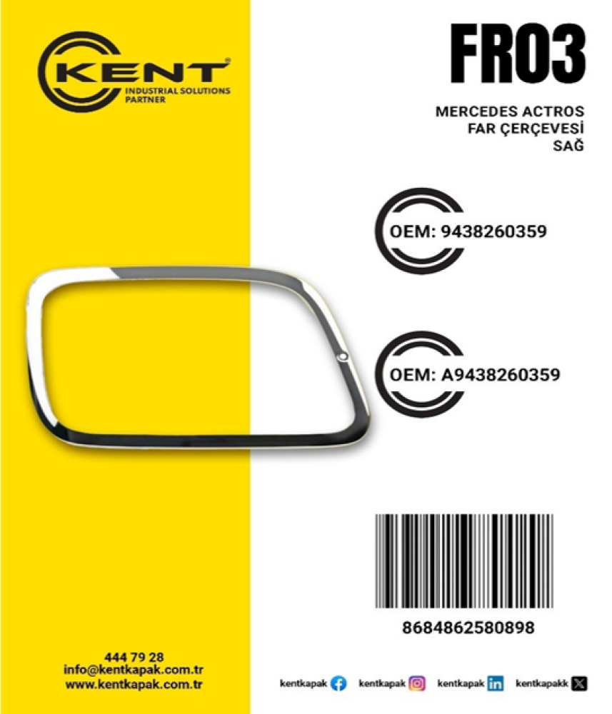 KENT MERCEDES AXOR FAR ÇERÇEVESİ