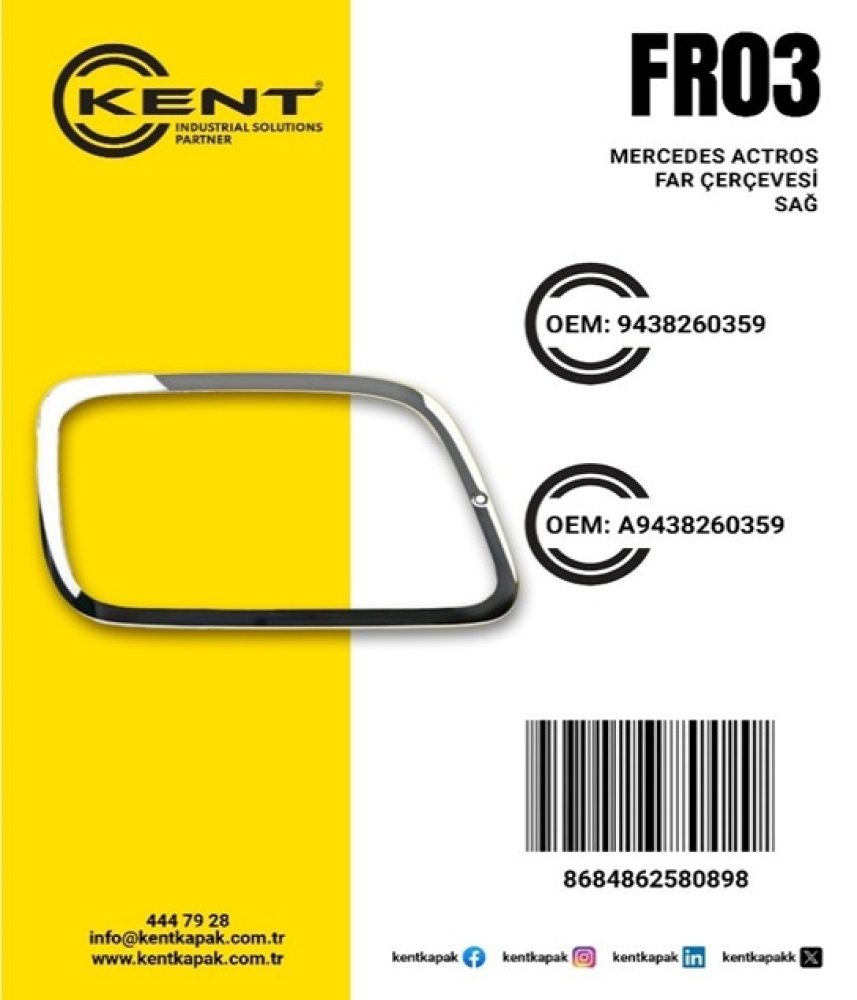 KENT MERCEDES AXOR FAR ÇERÇEVESİ