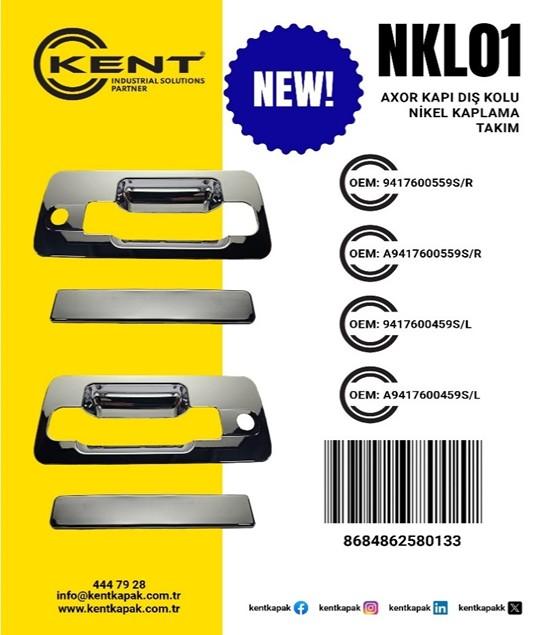 KENT MERCEDES AXOR KAPI KOLU ÜSTÜ NİKEL KAPLAMA