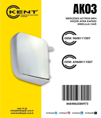 KENT MERCEDES AYNA KAPAĞI NİKELAJI SAĞ