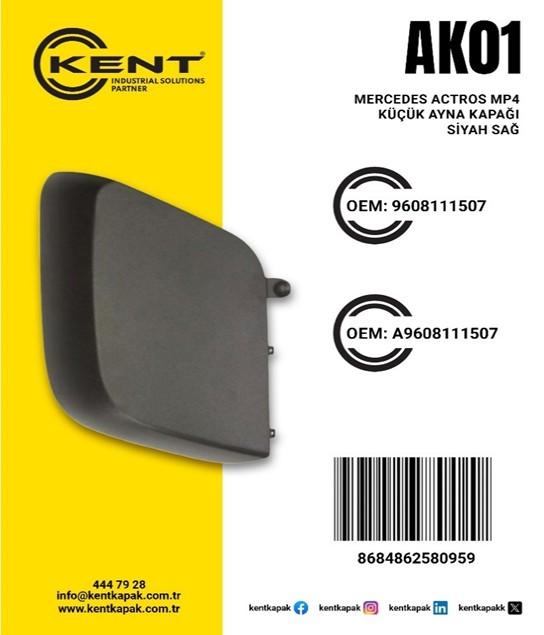 KENT MERCEDES MP4 AYNA KAPAĞI SİYAH SAĞ