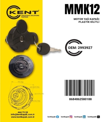 KENT MOTOR YAĞ KAPAĞI KİLİTLİ PLASTİK